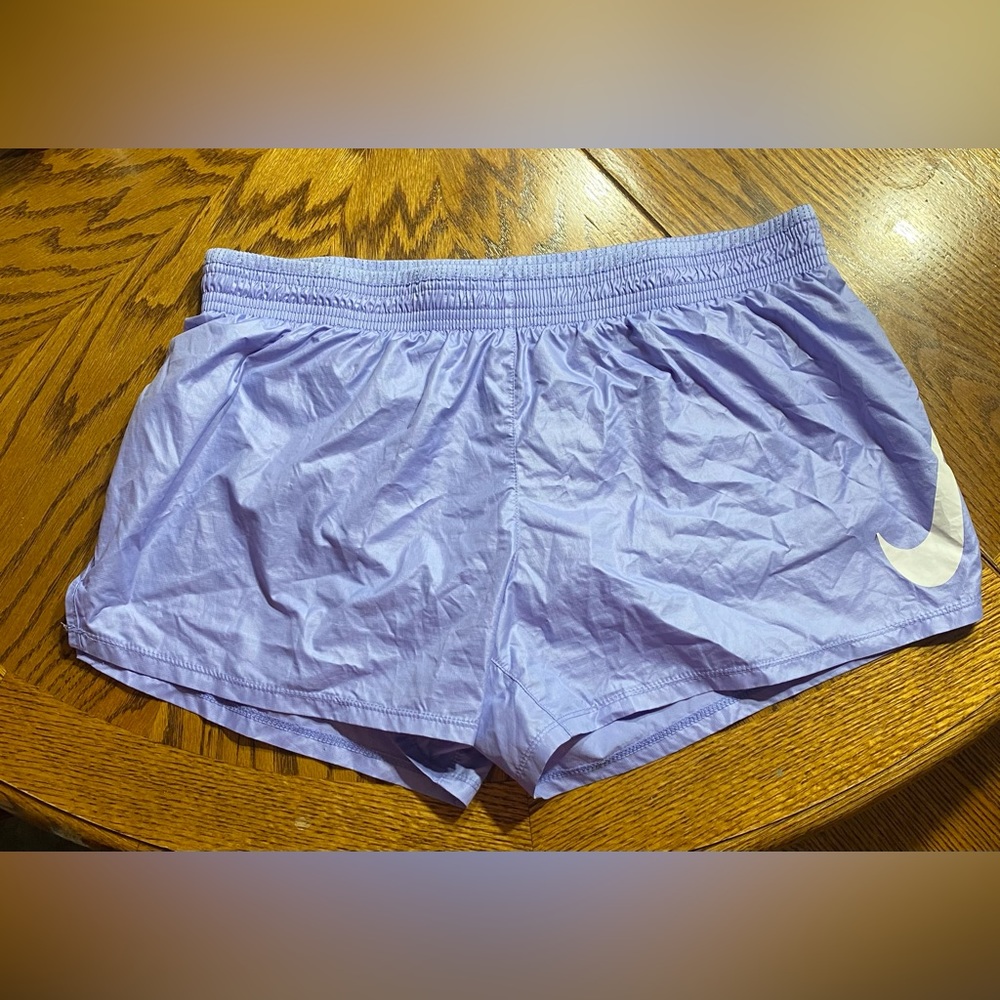 Purple Nike athletic shorts